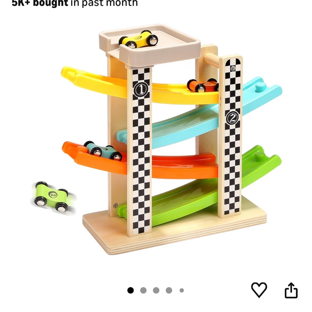 Wooden Race Track Toy with Cars